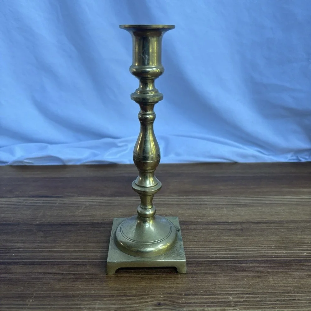 Vintage Solid Brass Candlestick Holder 8